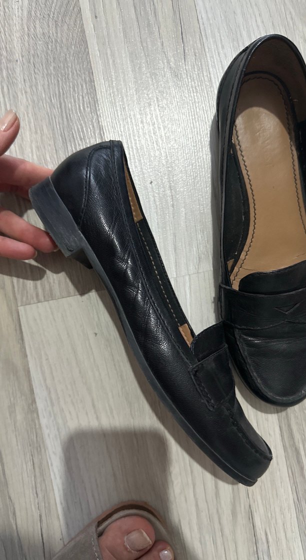 Siyah Deri  Kadın Babet - Görsel 2