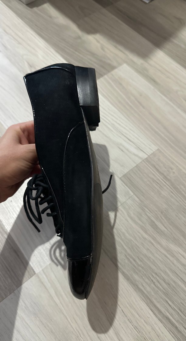 Siyah Bağcıklı Kadın Ayakkabı - Görsel 2