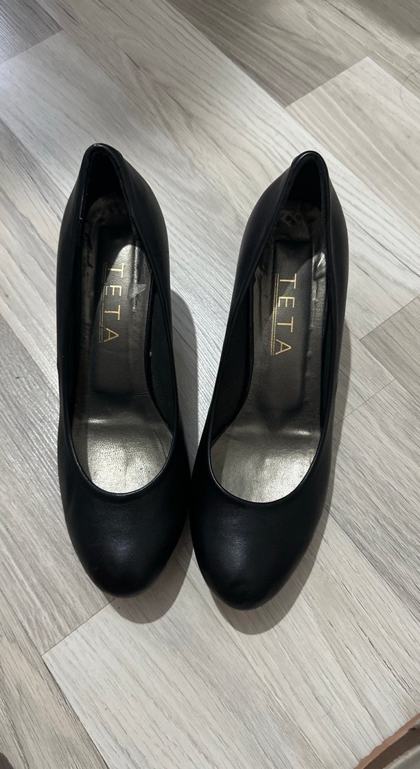 Siyah  Stiletto Topuklu Kadın Ayakkabı - Görsel 3