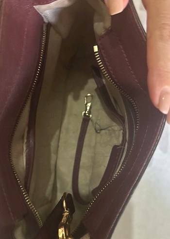 Bordo Deri Kadın Çanta - Görsel 5