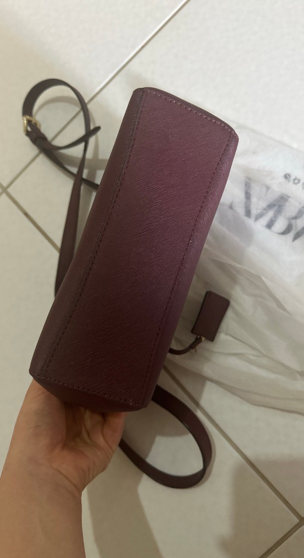 Bordo Deri Kadın Çanta - Görsel 4