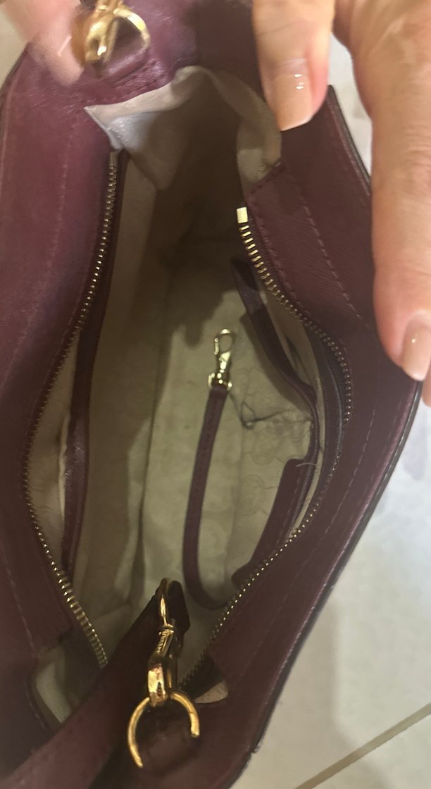 Bordo Deri Kadın Çanta - Görsel 5