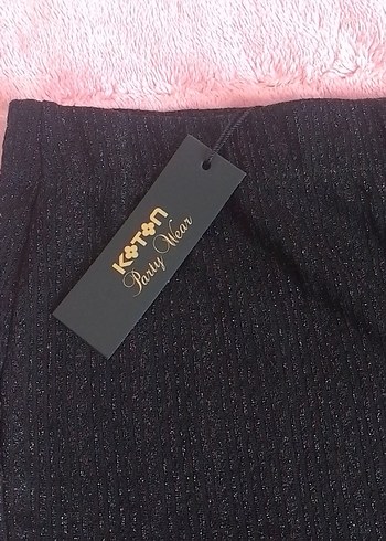 Koton Fırfırlı Siyah Mini Etek