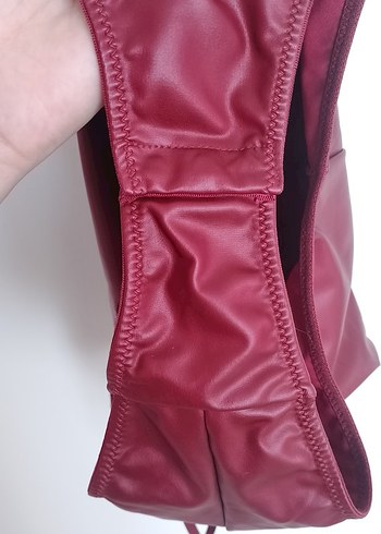 s Beden bordo Renk Deri görünümlü Bralet/ Büstiyer