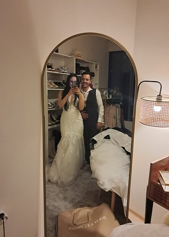 Straplez Bohem Uzun Kuyruklu Denizkızı Gelinlik - Görsel 15