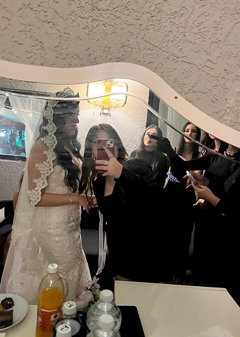 Straplez Bohem Uzun Kuyruklu Denizkızı Gelinlik - Görsel 7