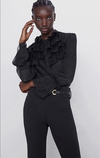 Zara volanlı bluz