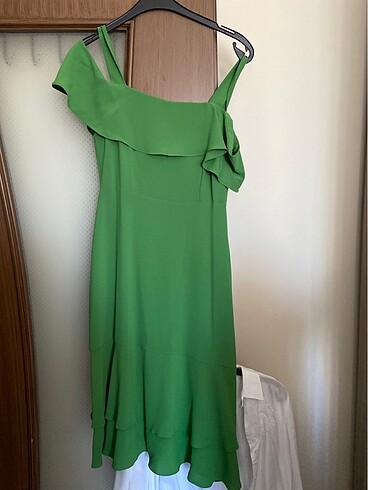 Trendyol & Milla Trendyol Yeşil Şifon Elbise 36 Beden