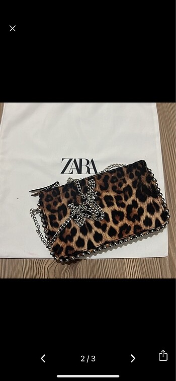 Zara Zara leopar çanta