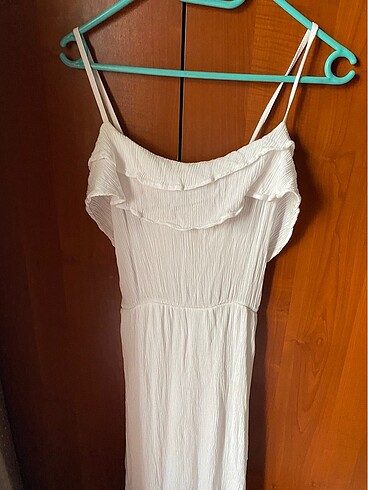Zara Beyaz uzun elbise