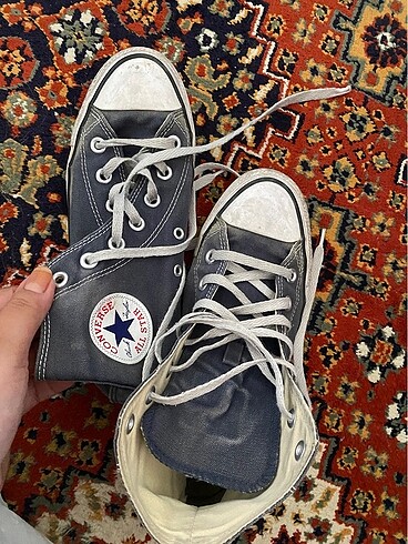 37 Beden mavi Renk Converse ayakkabı