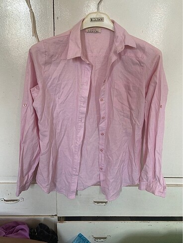 LC Waikiki Pembe keten gömlek