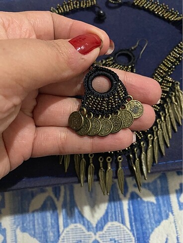 American Vintage Otantik kolye küpe