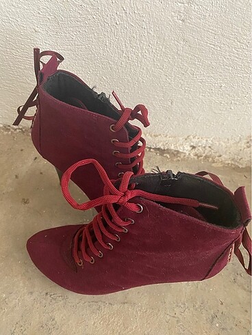 36 Beden bordo Renk Bordo topuklu bot