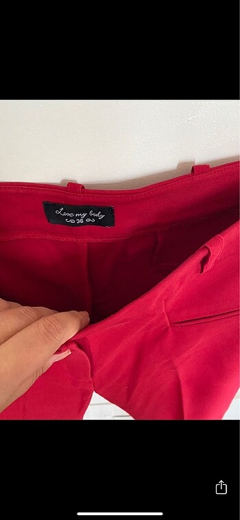 Love My Body Bordo kumaş pantolon
