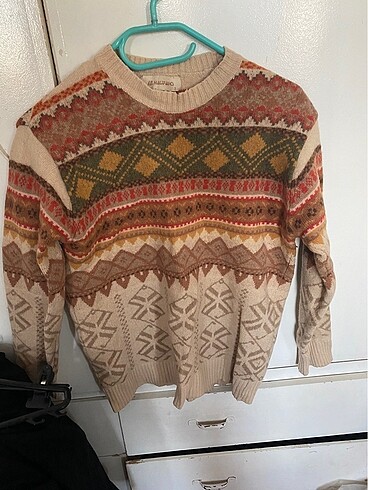 Zara Kahverengi vintage kazak