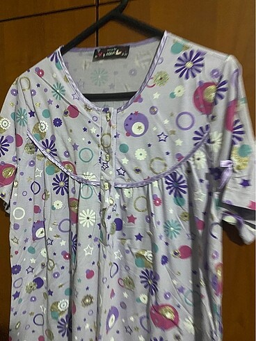 xl Beden Lila gecelik