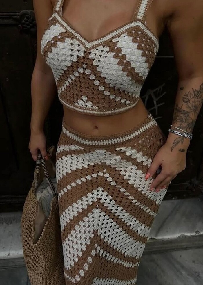 Bej ikili plaj takım - Görsel 3