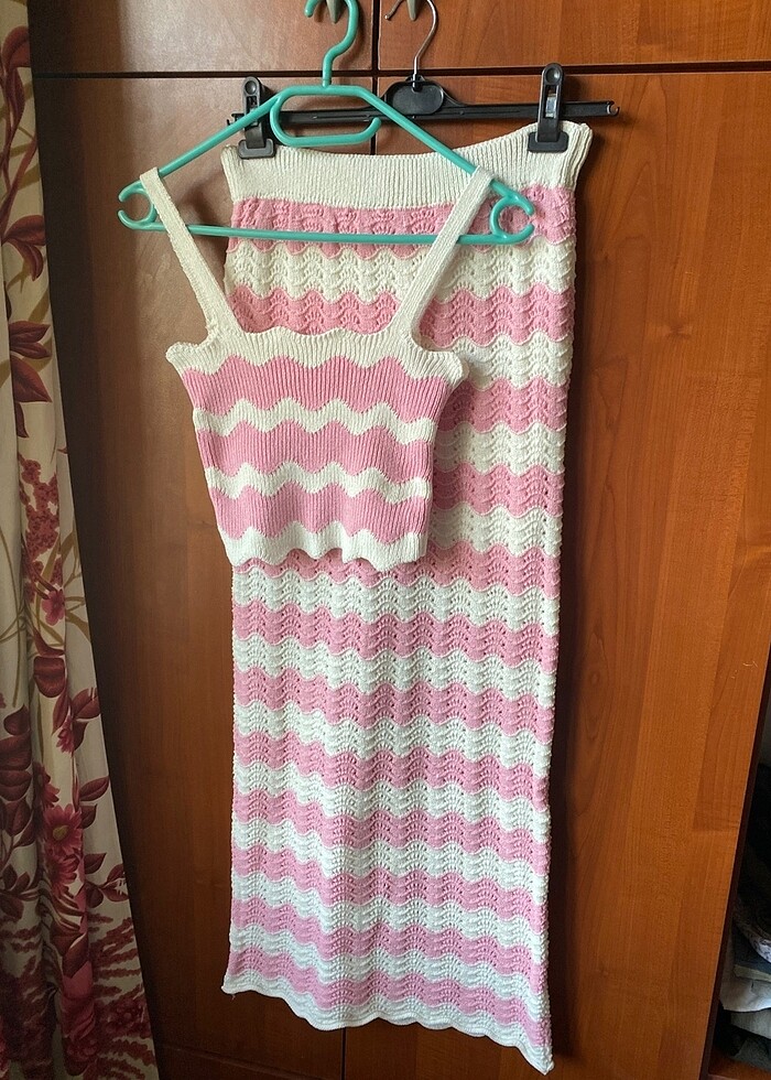 Pembe ikili triko takım - Görsel 2