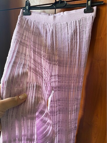 Lila transparan pantolon - Görsel 2