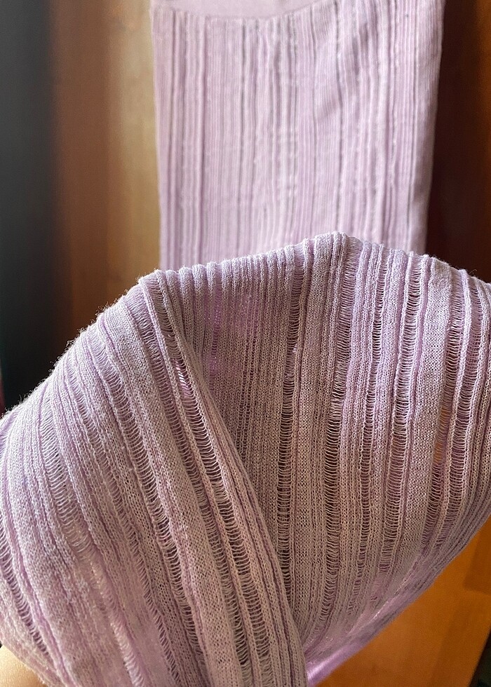 Lila transparan pantolon - Görsel 4