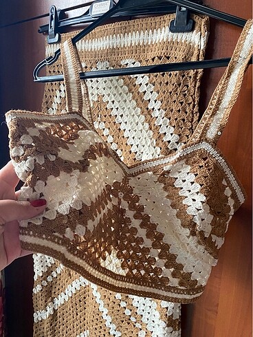 Kahverengi ajurlu ikili takım - Görsel 6