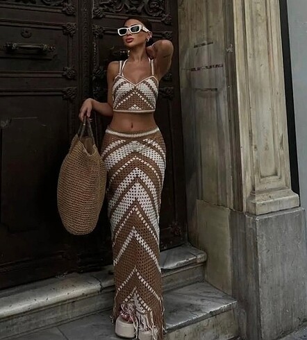 Bej ajurlu ikili takım - Görsel 2