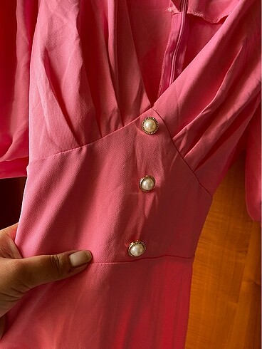 Pembe elbise - Görsel 5