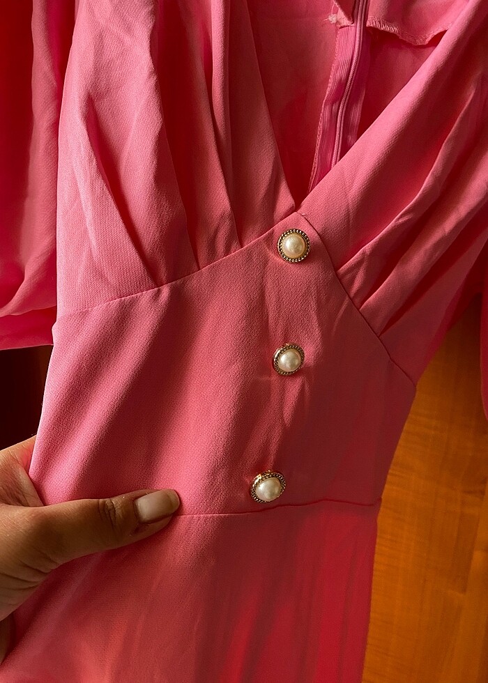 Pembe elbise - Görsel 5