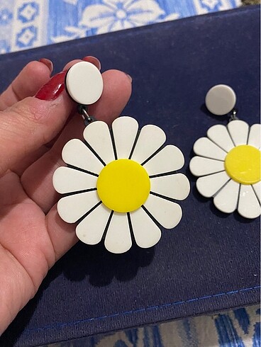 Accessorize Sarı papatya küpe