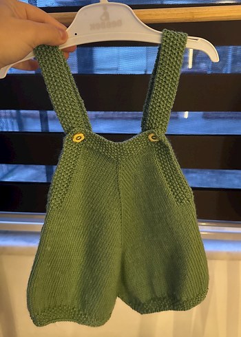 Yeşil Bebek Örgü Tulum - Görsel 2
