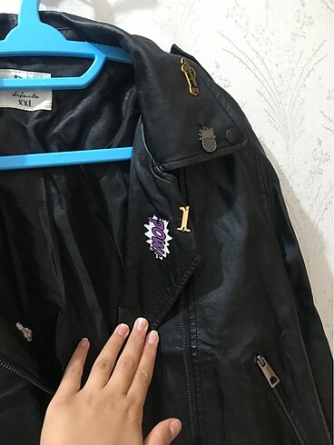 xxl Beden siyah Renk Deri ceket salaş