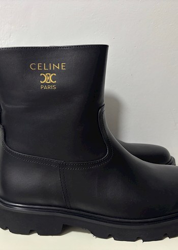 Celine Siyah Deri Bot