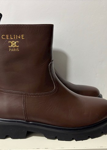 Celine Paris Kahverengi Deri Bot