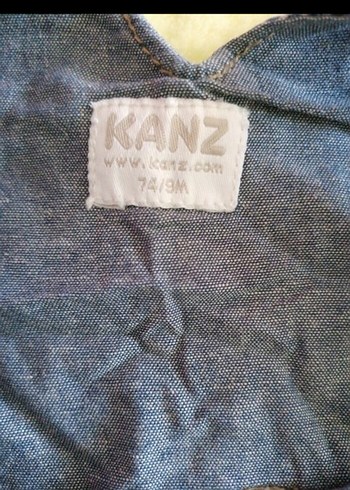 Gri Çizgili Erkek Çocuk Kot Tulum - Görsel 3