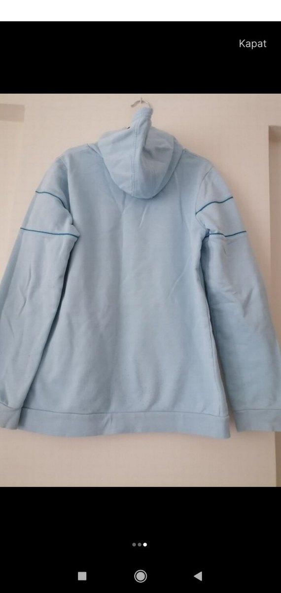 Mavi Kapüşonlu Erkek Sweatshirt - Görsel 2