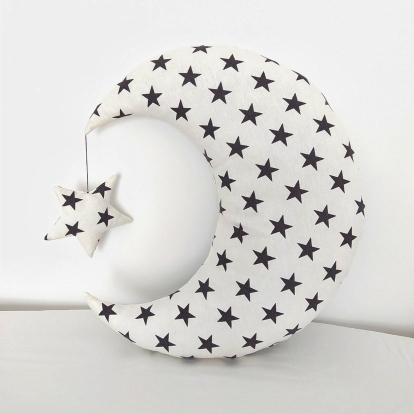 Ay ve Yıldız Desenli Emzirme ve Hamile Yastığı - Görsel 2