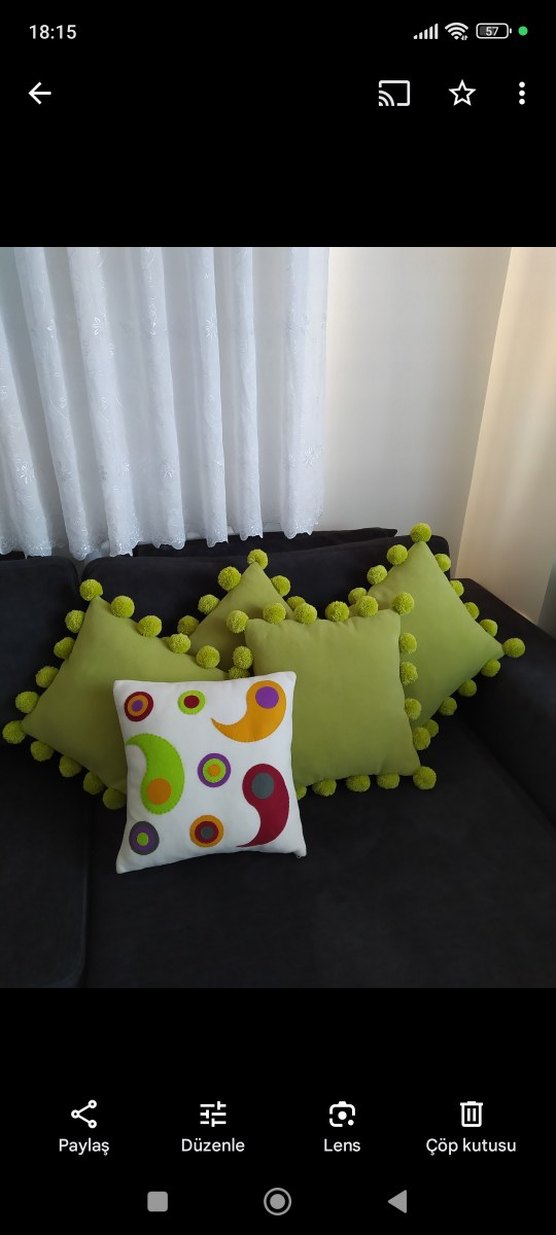 PONPONLU POLAR DEKORATİF YASTIKLAR - Görsel 2