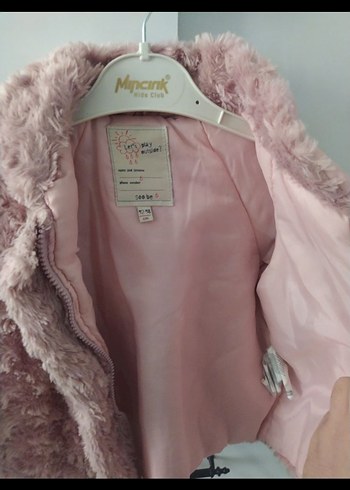 Kız Çocuk Pembe Peluş Mont - Görsel 3