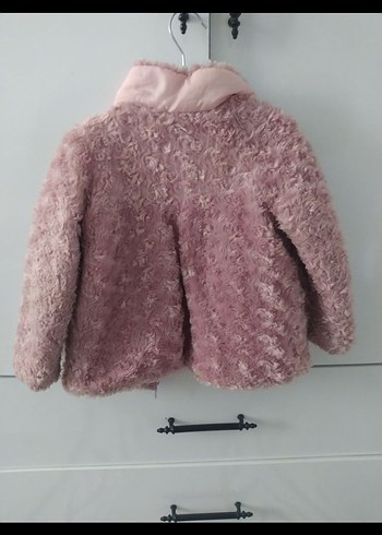 Kız Çocuk Pembe Peluş Mont - Görsel 2