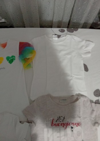 Kız Çocuk Baskılı Kısa Kollu Tişört - Görsel 4