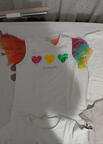 Kız Çocuk Baskılı Kısa Kollu Tişört - Görsel 2