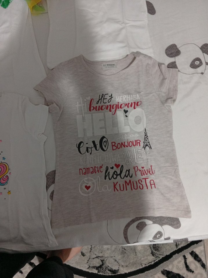 Kız Çocuk Baskılı Kısa Kollu Tişört - Görsel 3