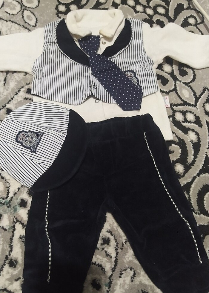 Kadife erkek bebek takim - Görsel 2