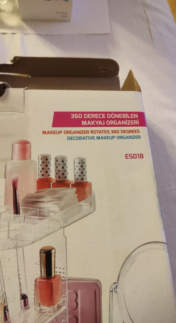 Beyaz Dönerli Makyaj Organizer - Görsel 3