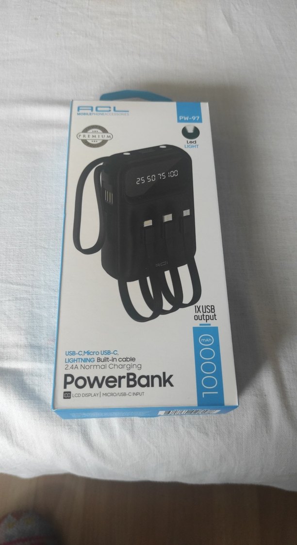 10000 mAh Siyah PowerBank 3 USB Çıkışlı - Görsel 4