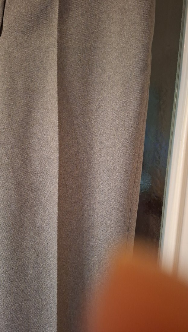 gri kaşe düz kesim bayan pantolon - Görsel 2