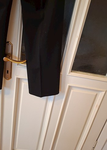 Düğmeli Siyah Kadın Kumaş Pantolon - Görsel 6