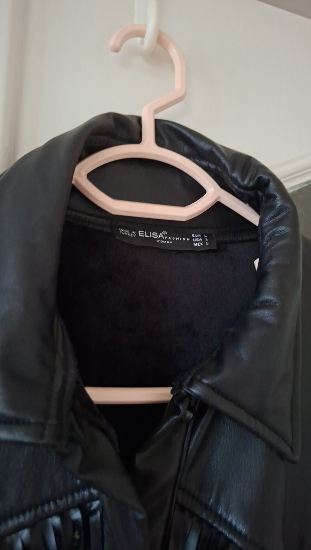 püsküllü deri detaylı ceket - Görsel 3