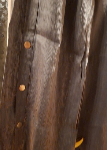 Parlak gri yanları düğmeli pantalon - Görsel 2